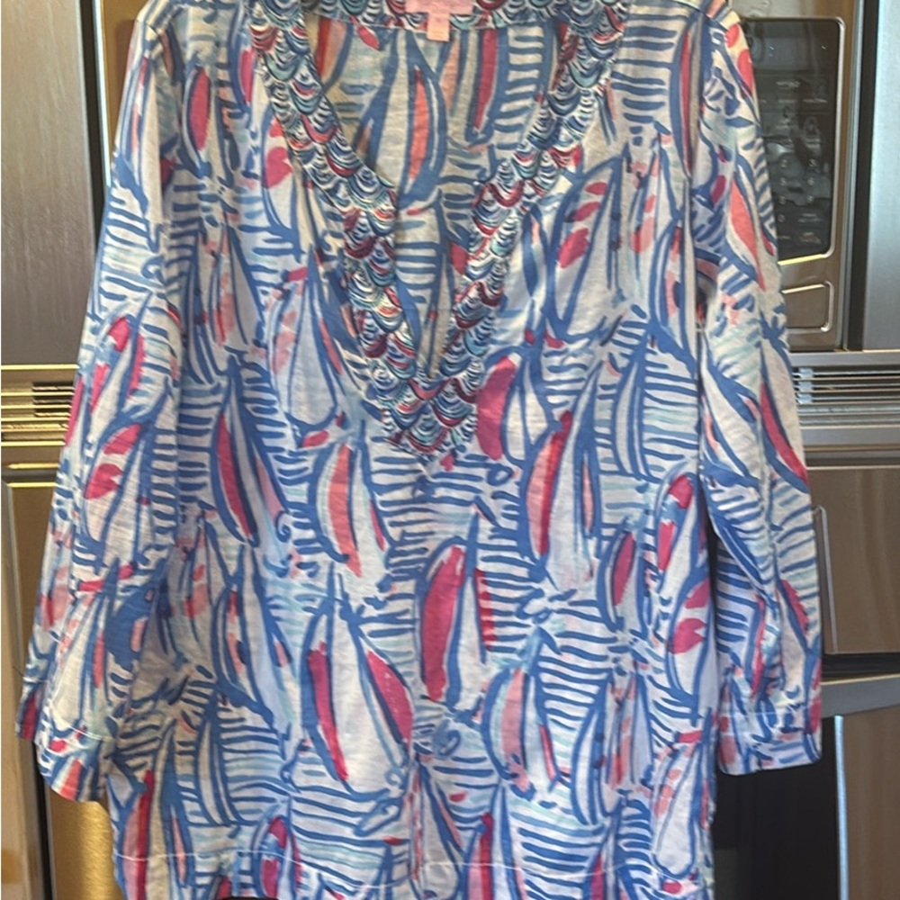 Lilly Pulitzer Multicolor Abstract Top
